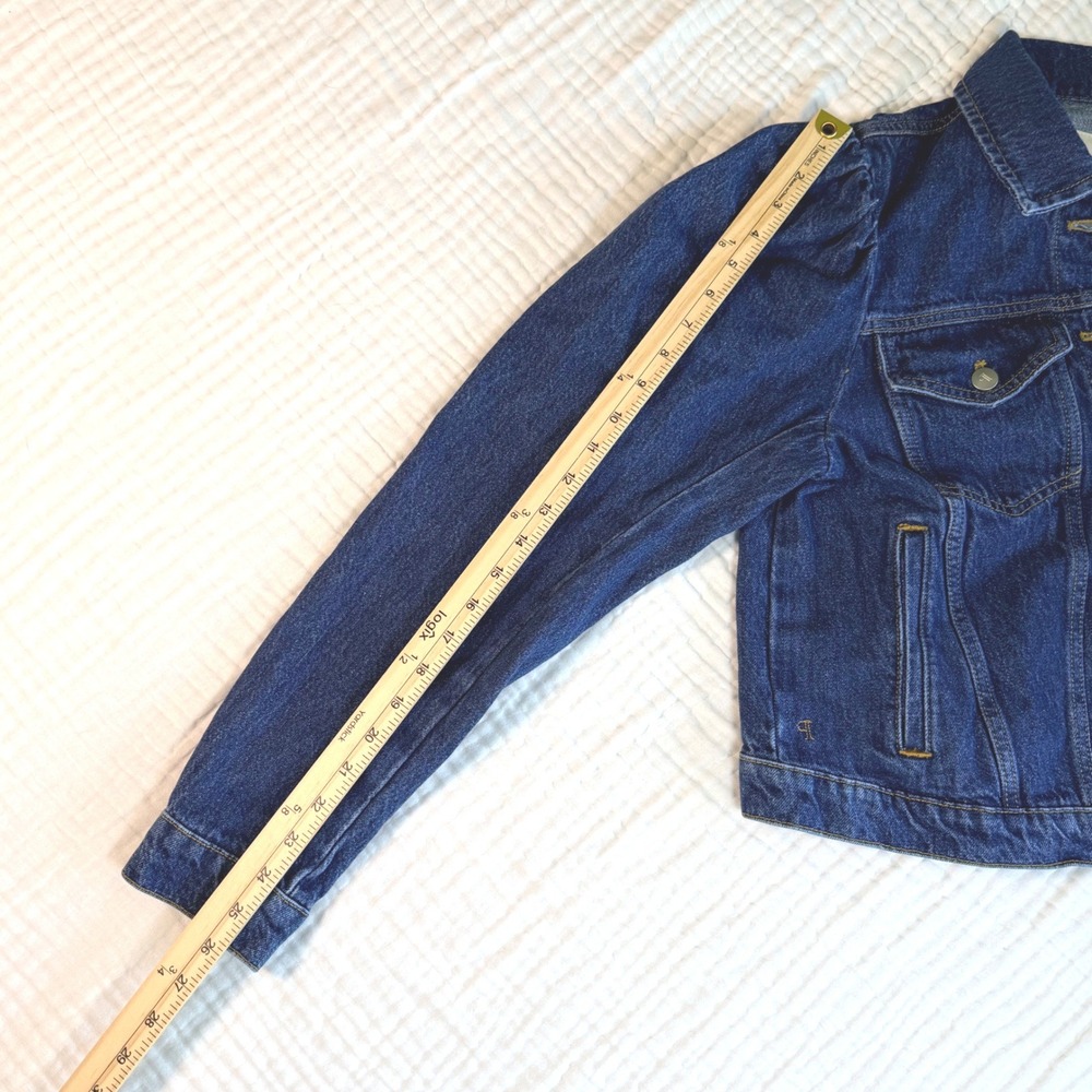 NWT Anthropologie PILCRO Puff Sleeve Denim Jean Jacket Women's Medium‎ - Picture 11 of 11
